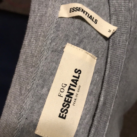 nwt gray fear of god essentials oversized L/s - Picture 6 of 6